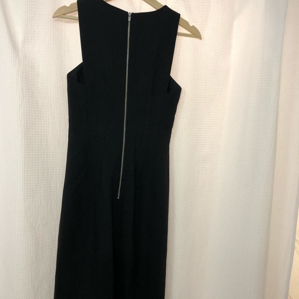 Black back zipper knee length dress